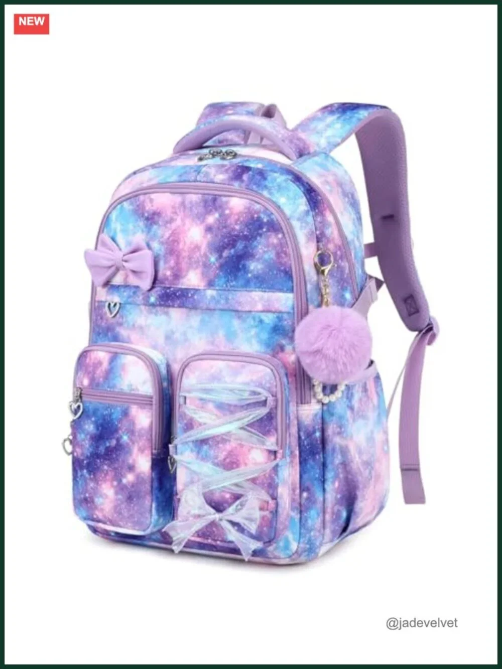 Girls Backpack with Pendant, 15.6